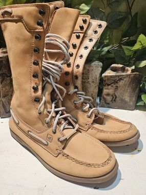 Sperry Leather Lace Up Boots Size 8.5